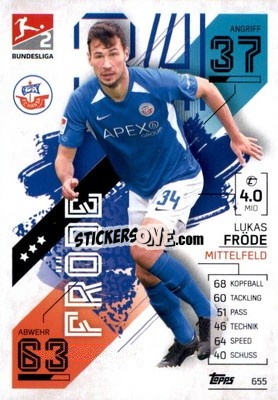 Sticker Lukas Fröde - German Fussball Bundesliga 2021-2022. Match Attax Extra
 - Topps