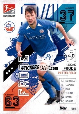 Cromo Lukas Fröde - German Fussball Bundesliga 2021-2022. Match Attax Extra
 - Topps