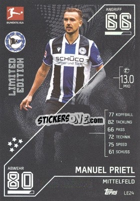 Sticker Manuel Prietl - German Fussball Bundesliga 2021-2022. Match Attax Extra
 n. LE24 - Topps