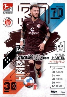 Sticker Marcel Hartel - German Fussball Bundesliga 2021-2022. Match Attax Extra
 - Topps