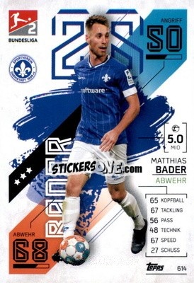 Figurina Matthias Bader - German Fussball Bundesliga 2021-2022. Match Attax Extra
 - Topps