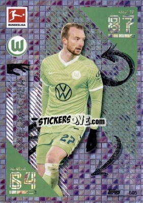 Sticker Maximilian Arnold - German Fussball Bundesliga 2021-2022. Match Attax Extra
 n. 605 - Topps