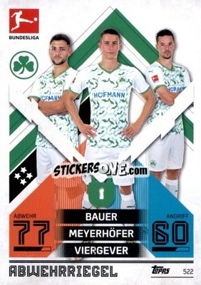 Cromo Maximilian Bauer / Marco Meyerhöfer / Nick Viergever - German Fussball Bundesliga 2021-2022. Match Attax Extra
 - Topps