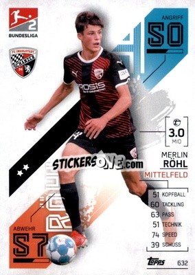 Sticker Merlin Röhl - German Fussball Bundesliga 2021-2022. Match Attax Extra
 - Topps