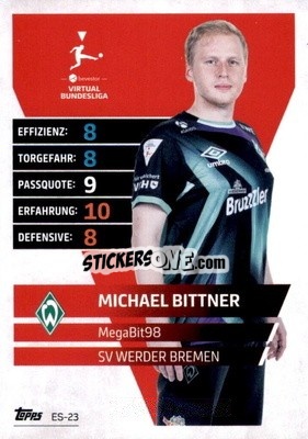 Figurina Michael Bittner – MegaBit98 - German Fussball Bundesliga 2021-2022. Match Attax Extra
 - Topps