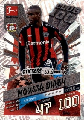 Sticker Moussa Diaby - German Fussball Bundesliga 2021-2022. Match Attax Extra
 n. 704 - Topps