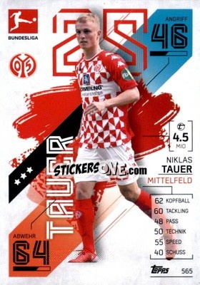Sticker Niklas Tauer - German Fussball Bundesliga 2021-2022. Match Attax Extra
 - Topps