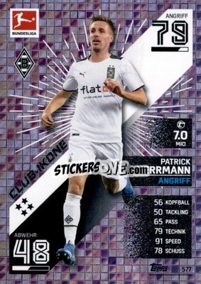 Sticker Patrick Herrmann - German Fussball Bundesliga 2021-2022. Match Attax Extra
 - Topps