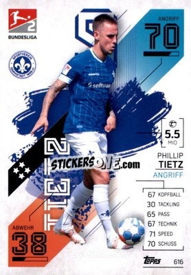 Sticker Phillip Tietz - German Fussball Bundesliga 2021-2022. Match Attax Extra
 - Topps