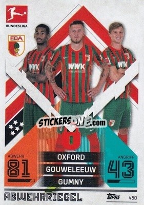 Sticker Reece Oxford / Jeffrey Gouweleeuw / Robert Gumny - German Fussball Bundesliga 2021-2022. Match Attax Extra
 - Topps
