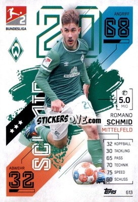 Cromo Romano Schmid - German Fussball Bundesliga 2021-2022. Match Attax Extra
 - Topps