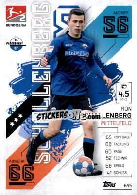 Figurina Ron Schallenberg - German Fussball Bundesliga 2021-2022. Match Attax Extra
 - Topps