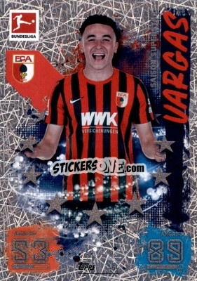 Sticker Ruben Vargas - German Fussball Bundesliga 2021-2022. Match Attax Extra
 n. 454 - Topps