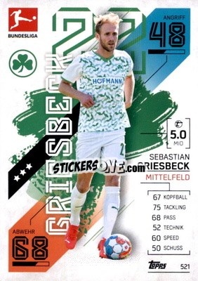 Sticker Sebastian Griesbeck - German Fussball Bundesliga 2021-2022. Match Attax Extra
 - Topps