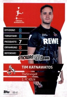 Sticker Tim Katnawatos – TheStrxngeR - German Fussball Bundesliga 2021-2022. Match Attax Extra
 n. ES-2 - Topps
