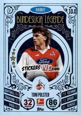 Sticker Toni Polster - German Fussball Bundesliga 2021-2022. Match Attax Extra
 - Topps