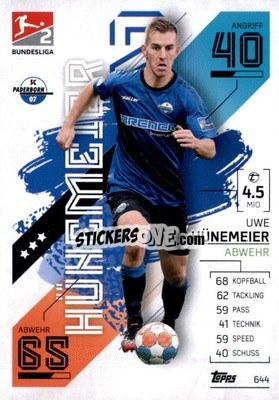 Sticker Uwe Hünemeier - German Fussball Bundesliga 2021-2022. Match Attax Extra
 n. 644 - Topps