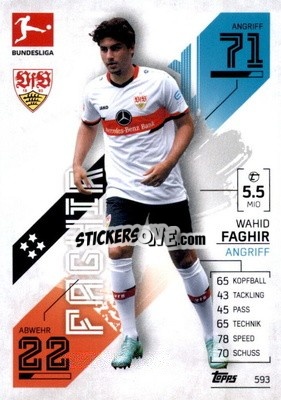 Cromo Wahid Faghir - German Fussball Bundesliga 2021-2022. Match Attax Extra
 - Topps