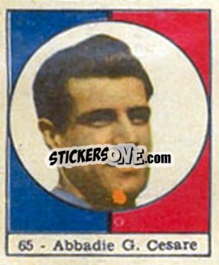Sticker G. Cesare Abbadie - Campionato di Calcio 1957-1958
 n. 65 - SPORT NAPOLI
