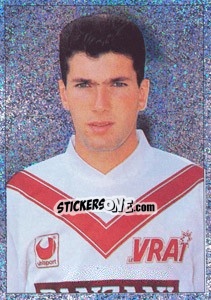 Sticker Zinedine Zidane (Girondin de 1992 a 1996) - F.C. Girondins De Bordeaux - Panini