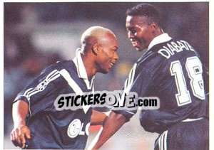 Sticker Sylvain Wiltord / Lassina Diabate (Part 1/2) - F.C. Girondins De Bordeaux n. 175 - Panini