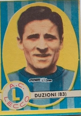 Sticker Francesco Duzioni - Campionato di Calcio 1961-1962
 n. 83 - Lampo