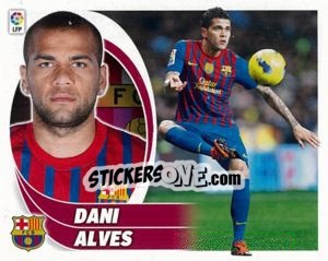 Sticker Dani Alves (3A) - Liga Spagnola 2012-2013 n. 65 - Colecciones ESTE