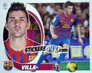 Sticker David Villa (15) - Liga Spagnola 2012-2013 n. 81 - Colecciones ESTE