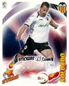Sticker Soldado (Valencia C.F.) (14) - Liga Spagnola 2012-2013 n. 614 - Colecciones ESTE