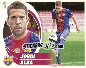 Cromo 2. Jordi Alba (F.C. Barcelona) - Liga Spagnola 2012-2013 - Colecciones ESTE