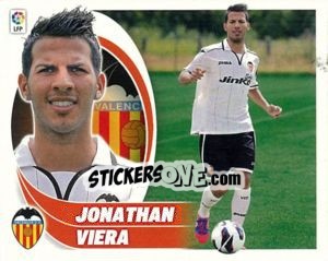 Sticker 7. Jonathan Viera (Valencia C.F.) - Liga Spagnola 2012-2013 n. 657 - Colecciones ESTE