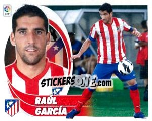 Sticker 22. Raúl García (At. de Madrid) - Liga Spagnola 2012-2013 n. 672 - Colecciones ESTE