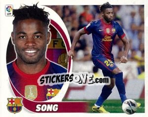 Sticker 44. Alex Song (F.C. Barcelona) - Liga Spagnola 2012-2013 - Colecciones ESTE