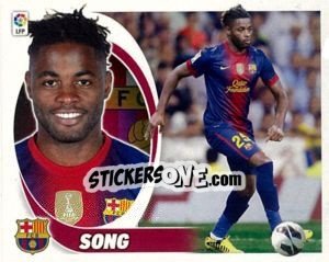 Sticker 44. Alex Song (F.C. Barcelona) - Liga Spagnola 2012-2013 n. 694 - Colecciones ESTE