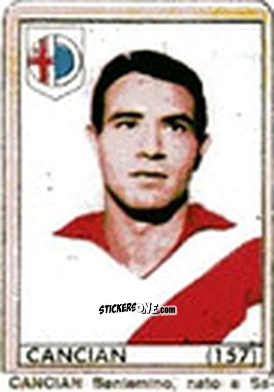 Sticker Cancian - Maghi del Gol Campionato di Calcio 1964-1965
 n. 157 - Baggioli