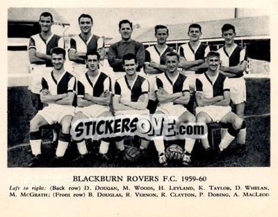 Sticker Blackburn Rovers F.C. - Football Teams 1959-1960
 n. 2 - Fleetway
