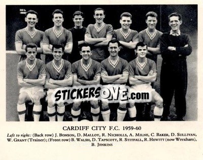Sticker Cardiff City F.C. - Football Teams 1959-1960
 - Fleetway
