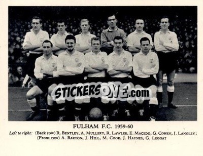 Cromo Fulham F.C. - Football Teams 1959-1960
 - Fleetway
