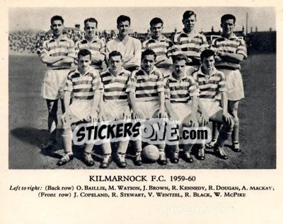Sticker Kilmarnock F.C. - Football Teams 1959-1960
 n. 9 - Fleetway
