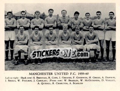 Sticker Manchester United F.C. - Football Teams 1959-1960
 - Fleetway
