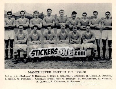 Sticker Manchester United F.C. - Football Teams 1959-1960
 n. 10 - Fleetway
