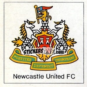 Sticker Newcastle United - Club badge sticker - The Wonderful World of Soccer Stars 1971-1972
 n. N - FKS
