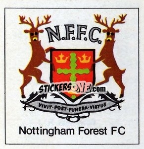 Cromo Nottingham Forest - Club badge sticker - The Wonderful World of Soccer Stars 1971-1972
 - FKS