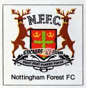 Sticker Nottingham Forest - Club badge sticker - The Wonderful World of Soccer Stars 1971-1972
 n. O - FKS