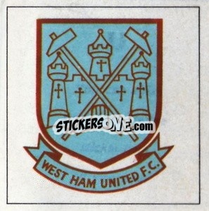 Cromo West Ham United - Club badge sticker - The Wonderful World of Soccer Stars 1971-1972
 - FKS