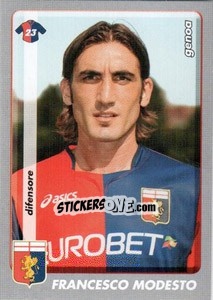Sticker Francesco Modesto - Calciatori 2008-2009 n. 154 - Panini