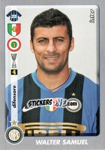 Sticker Walter Samuel - Calciatori 2008-2009 n. 179 - Panini