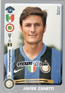 Cromo Javier Zanetti - Calciatori 2008-2009 - Panini