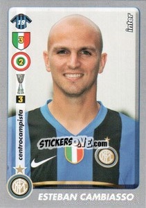 Sticker Esteban Cambiasso - Calciatori 2008-2009 n. 182 - Panini