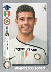 Sticker Francesco Toldo - Calciatori 2008-2009 n. 192 - Panini